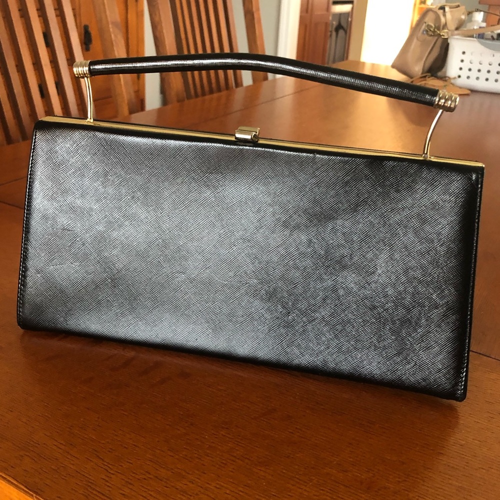 Vintage 1950’s black frame handbag